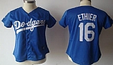 Womens Los Angeles Dodgers #16 Andre Ethier Blue Jerseys,baseball caps,new era cap wholesale,wholesale hats