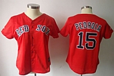 Womens Red Sox #15 Pedroia Red Jerseys,baseball caps,new era cap wholesale,wholesale hats