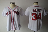 Womens Red Sox #34 Ortiz White red number Jerseys,baseball caps,new era cap wholesale,wholesale hats