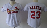Womens St.Louis Cardinals #23 David Freese White With Red Jerseys,baseball caps,new era cap wholesale,wholesale hats