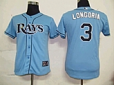 Womens Tampa Bay Rays #3 Longoria Baby blue Jerseys,baseball caps,new era cap wholesale,wholesale hats