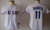 Womens Texas Rangers #11 Yu Darvish White With Blue Jerseys,baseball caps,new era cap wholesale,wholesale hats