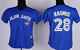 Womens Toronto Blue Jays #28 Colby Rasmus 2012 Blue Jerseys,baseball caps,new era cap wholesale,wholesale hats