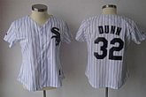 Womens White Sox #32 Dunn White Strip Jerseys,baseball caps,new era cap wholesale,wholesale hats