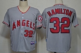 Youth Anaheim Angels #32 Josh Hamilton Gray Jerseys,baseball caps,new era cap wholesale,wholesale hats