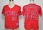 Youth Anaheim Angels #32 Josh Hamilton Red Jerseys,baseball caps,new era cap wholesale,wholesale hats
