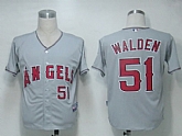 Youth Anaheim Angels #51 Walden Grey Cool Base Jerseys,baseball caps,new era cap wholesale,wholesale hats