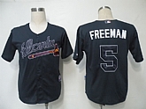 Youth Atlanta Braves #5 Freeman Black Cool Base Jerseys,baseball caps,new era cap wholesale,wholesale hats
