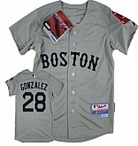 Youth Boston Red Sox #28 Gonzalez Gray Jerseys,baseball caps,new era cap wholesale,wholesale hats