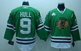 Youth Chicago Blackhawks #9 Hull Green Kid Jerseys,baseball caps,new era cap wholesale,wholesale hats