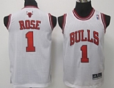 Youth Chicago Bulls #1 Rose Swingman White Jerseys,baseball caps,new era cap wholesale,wholesale hats