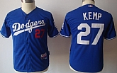 Youth Los Angeles Dodgers #27 Matt Kemp Blue Jerseys,baseball caps,new era cap wholesale,wholesale hats