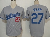 Youth Los Angeles Dodgers #27 Matt Kemp Gray Jerseys,baseball caps,new era cap wholesale,wholesale hats
