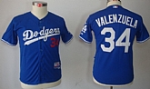 Youth Los Angeles Dodgers #34 Fernando Valenzuela Blue Jerseys,baseball caps,new era cap wholesale,wholesale hats
