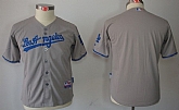 Youth Los Angeles Dodgers Blank Gray Jerseys,baseball caps,new era cap wholesale,wholesale hats
