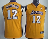 Youth Los Angeles Lakers #12 Dwight Howard Yellow Authentic Jerseys,baseball caps,new era cap wholesale,wholesale hats