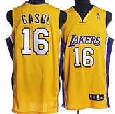 Youth Los Angeles Lakers #16 Gasol Yellow Jerseys,baseball caps,new era cap wholesale,wholesale hats