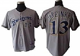 Youth Milwaukee Brewers #13 Greinke Gray Kid Jerseys,baseball caps,new era cap wholesale,wholesale hats
