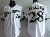 Youth Milwaukee Brewers #28 Prince Fielder White Jerseys,baseball caps,new era cap wholesale,wholesale hats