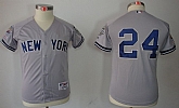 Youth New York Yankees #24 Robinson Cano Gray Jerseys,baseball caps,new era cap wholesale,wholesale hats
