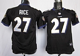 Youth Nike Baltimore Ravens #27 Ray Rice Black Game Jerseys,baseball caps,new era cap wholesale,wholesale hats