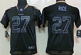 Youth Nike Baltimore Ravens #27 Ray Rice Lights Out Black Jerseys,baseball caps,new era cap wholesale,wholesale hats