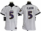 Youth Nike Baltimore Ravens #5 Joe Flacco White Game Jerseys,baseball caps,new era cap wholesale,wholesale hats