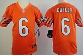 Youth Nike Chicago Bears #6 Jay Cutler Orange Game Jerseys,baseball caps,new era cap wholesale,wholesale hats