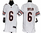 Youth Nike Chicago Bears #6 Jay Cutler White Game Jerseys,baseball caps,new era cap wholesale,wholesale hats