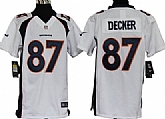 Youth Nike Denver Broncos #87 Eric Decker White Game Jerseys,baseball caps,new era cap wholesale,wholesale hats