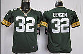 Youth Nike Green Bay Packers #32 Cedric Benson Green Game Jerseys,baseball caps,new era cap wholesale,wholesale hats