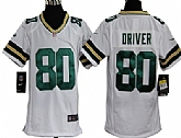Youth Nike Green Bay Packers #80 Donald Driver White Game Jerseys,baseball caps,new era cap wholesale,wholesale hats
