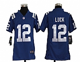 Youth Nike Indianapolis Colts #12 Andrew Luck Blue Game Jerseys,baseball caps,new era cap wholesale,wholesale hats