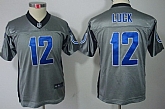 Youth Nike Indianapolis Colts #12 Andrew Luck Gray Jerseys,baseball caps,new era cap wholesale,wholesale hats
