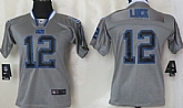 Youth Nike Indianapolis Colts #12 Andrew Luck Lights Out Gray Jerseys,baseball caps,new era cap wholesale,wholesale hats