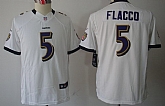 Youth Nike Limited Baltimore Ravens #5 Joe Flacco White Jerseys,baseball caps,new era cap wholesale,wholesale hats