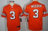 Youth Nike Limited Cleveland Browns #3 Brandon Weeden Orange Jerseys,baseball caps,new era cap wholesale,wholesale hats