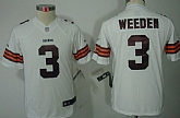 Youth Nike Limited Cleveland Browns #3 Brandon Weeden White Jerseys,baseball caps,new era cap wholesale,wholesale hats