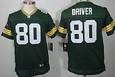 Youth Nike Limited Green Bay Packers #80 Donald Driver Green Jerseys,baseball caps,new era cap wholesale,wholesale hats