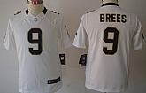Youth Nike Limited New Orleans Saints #9 Drew Brees White Jerseys,baseball caps,new era cap wholesale,wholesale hats