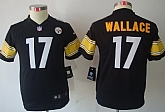 Youth Nike Limited Pittsburgh Steelers #17 Mike Wallace Black Jerseys,baseball caps,new era cap wholesale,wholesale hats
