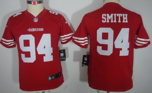 Youth Nike Limited San Francisco 49ers #94 Justin Smith Red Jerseys