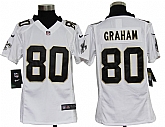 Youth Nike New Orleans Saints #80 Jimmy Graham White Game Jerseys,baseball caps,new era cap wholesale,wholesale hats