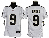 Youth Nike New Orleans Saints #9 Drew Brees White Game Jerseys,baseball caps,new era cap wholesale,wholesale hats