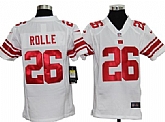 Youth Nike New York Giants #26 Antrel Rolle White Game Jerseys,baseball caps,new era cap wholesale,wholesale hats