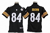 Youth Nike Pittsburgh Steelers #84 Antonio Brown Black Game Jerseys,baseball caps,new era cap wholesale,wholesale hats
