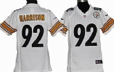 Youth Nike Pittsburgh Steelers #92 James Harrison White Game Jerseys,baseball caps,new era cap wholesale,wholesale hats