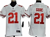 Youth Nike San Francisco 49ers #21 Frank Gore White Game Jerseys,baseball caps,new era cap wholesale,wholesale hats