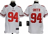 Youth Nike San Francisco 49ers #94 Justin Smith White Game Jerseys,baseball caps,new era cap wholesale,wholesale hats