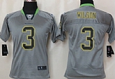 Youth Nike Seattle Seahawks #3 Russell Wilson Lights Out Gray Jerseys,baseball caps,new era cap wholesale,wholesale hats